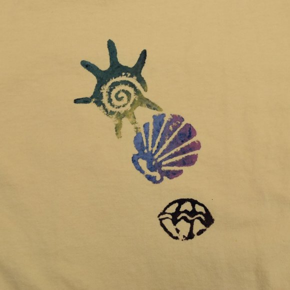 Designs Limited Vest and T Shirt Womens M 2 Pieces Hand Stamped Beach Theme - Picture 10 of 14